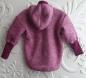 Preview: Cosilana Fleece-Jacke Wolle/Baumwolle WEINROT-MELANGE